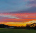 Summer sunset from a college soccer field (with  stunning edits)