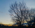 Late Fall Evening from small town