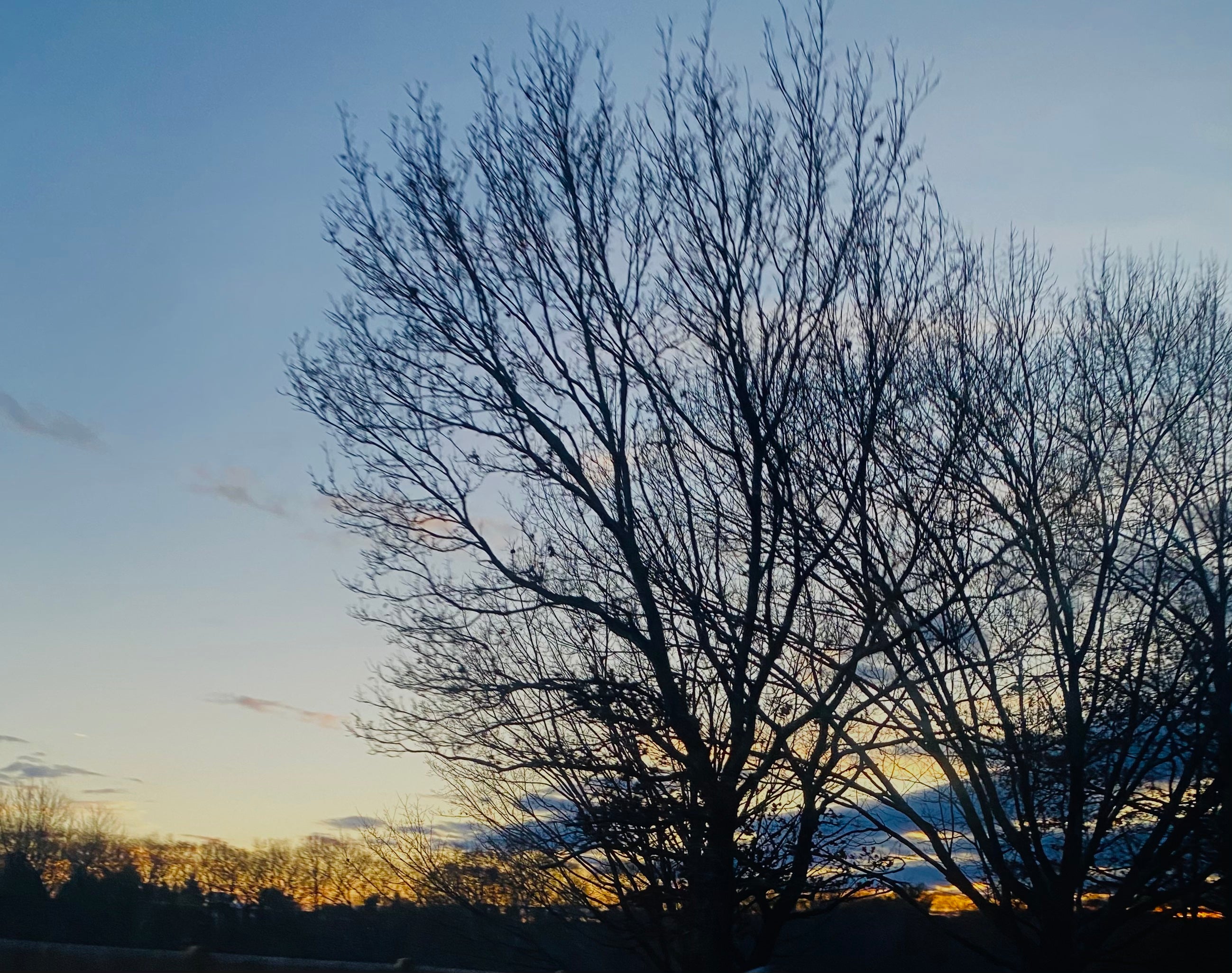 Late Fall Evening from small town